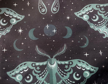 Aromatherapy Weighted Eye Mask - Teal Celestial Moth