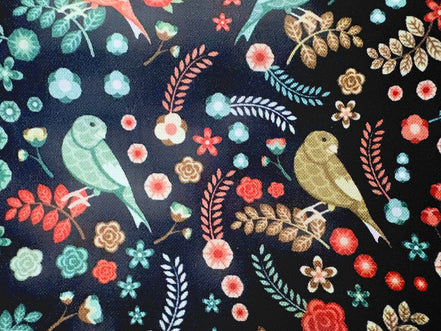 Aromatherapy Weighted Eye Mask - Dark Floral with Birds