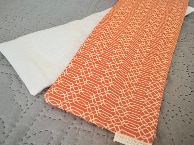 Aromatherapy Weighted Eye Mask - Orange Geometric